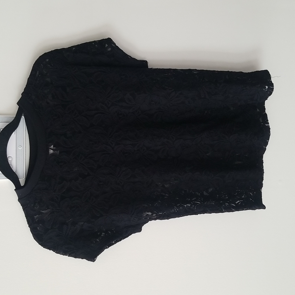 Black see thru top